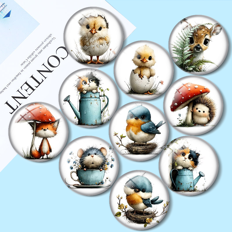 Body Jewelry Top - Cabochões de Vidro com Animais Pequenos