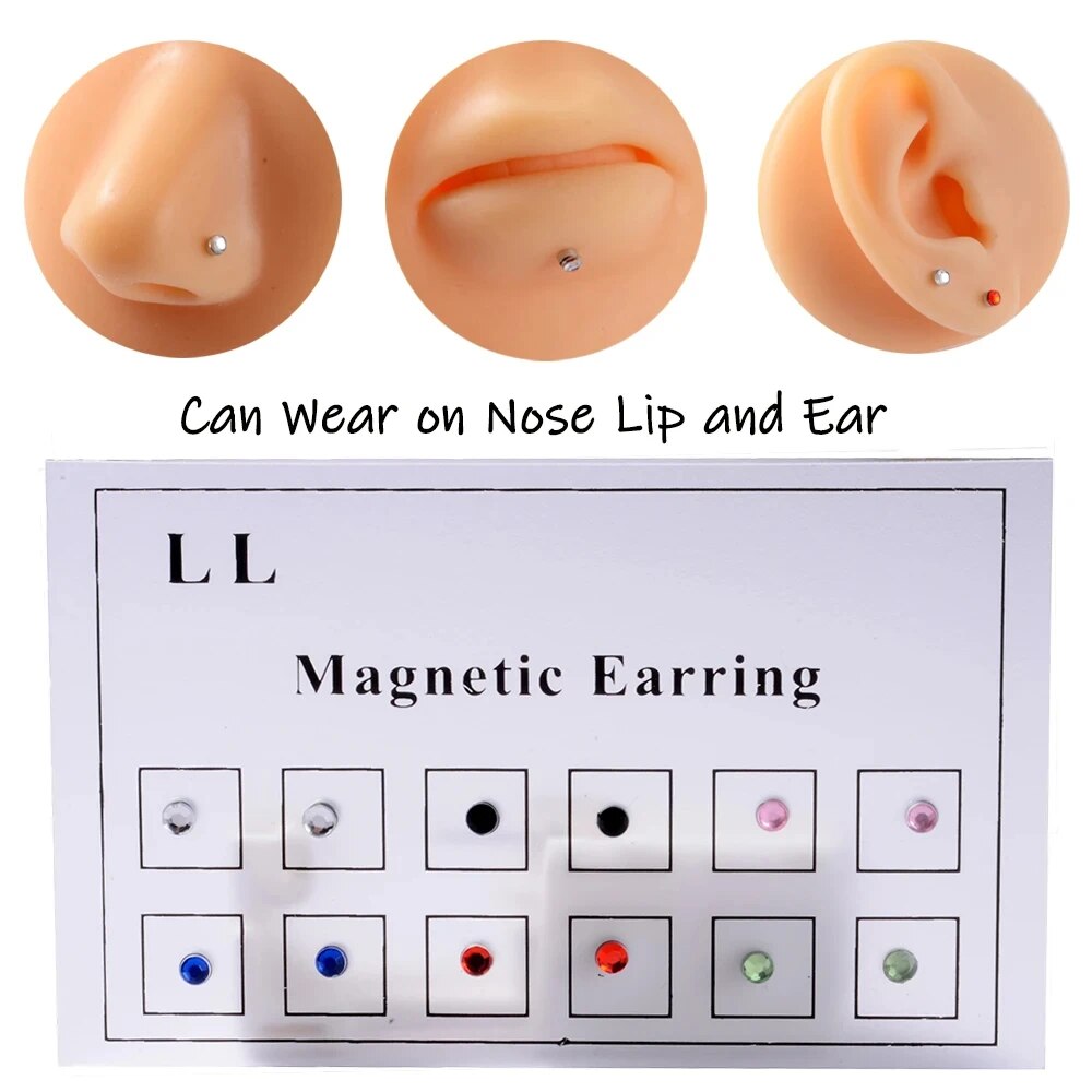 Body Jewelry Lip Ring - 12 pçs/cartão falso tricheiro não perfurado