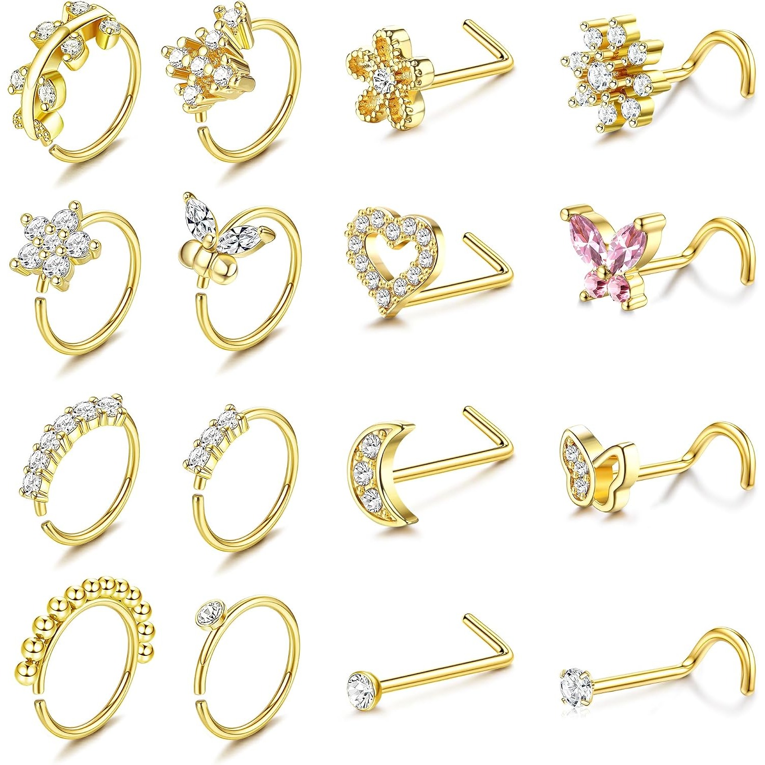 Body Jewelry For Sensitive Skin - FASACCO 1 peça Anel de Nariz