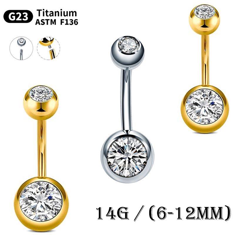 Belly Bar Titanium - 10 pçs/lote g23 titânio umbigo piercing