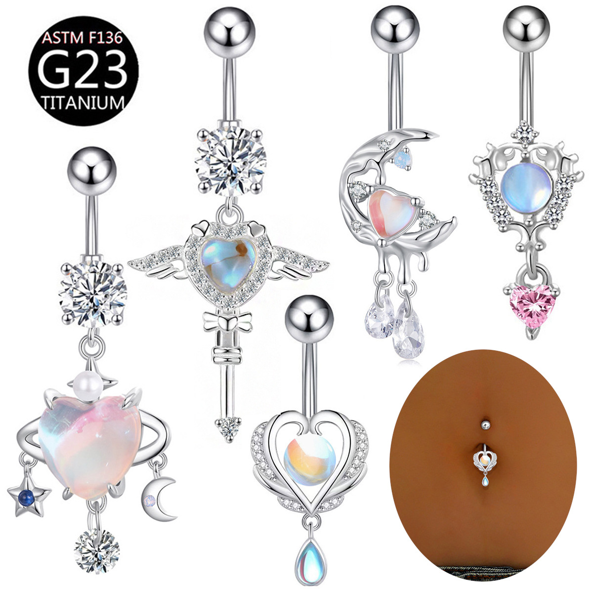 Belly Bar Titanium - Piercings de Umbigo em Titânio G23
