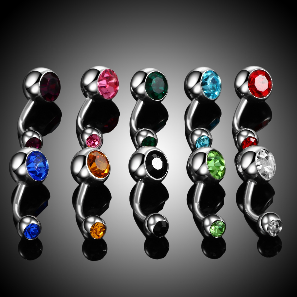 Belly Bar Titanium - 10 pçs/lote piercings de umbigo de