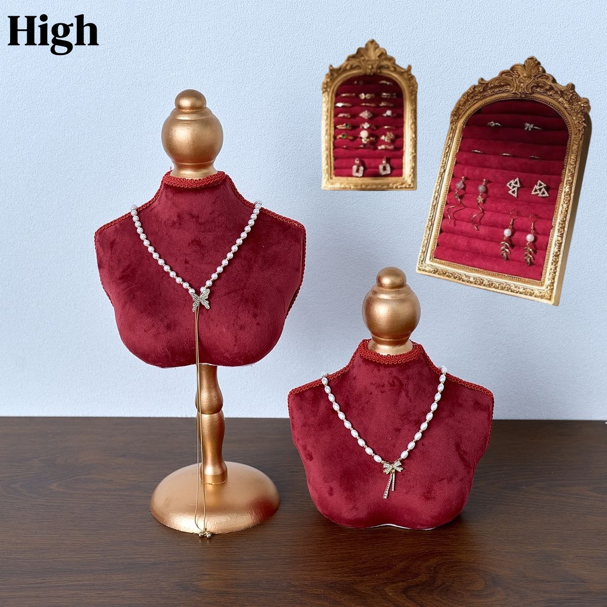 Body Jewelry Display Ideas - Colar de exibição busto suporte graça