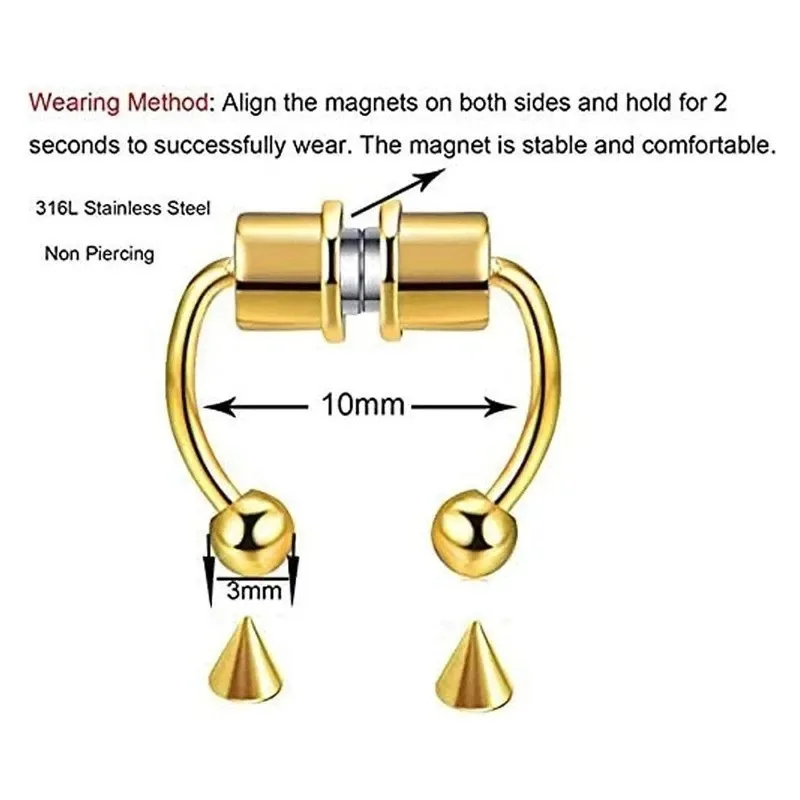 Anéis de nariz magnéticos fals - Body Jewelry Nose avaliação e preço