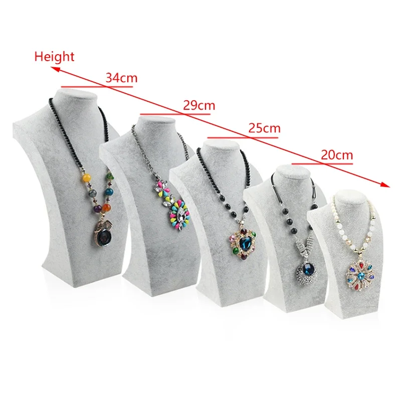 Veludo retrato colar exibição  - Body Jewelry Display Ideas avaliação e preço