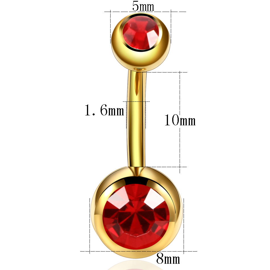 Parafuso de cristal titânio pa - Belly Bar Titanium avaliação e preço