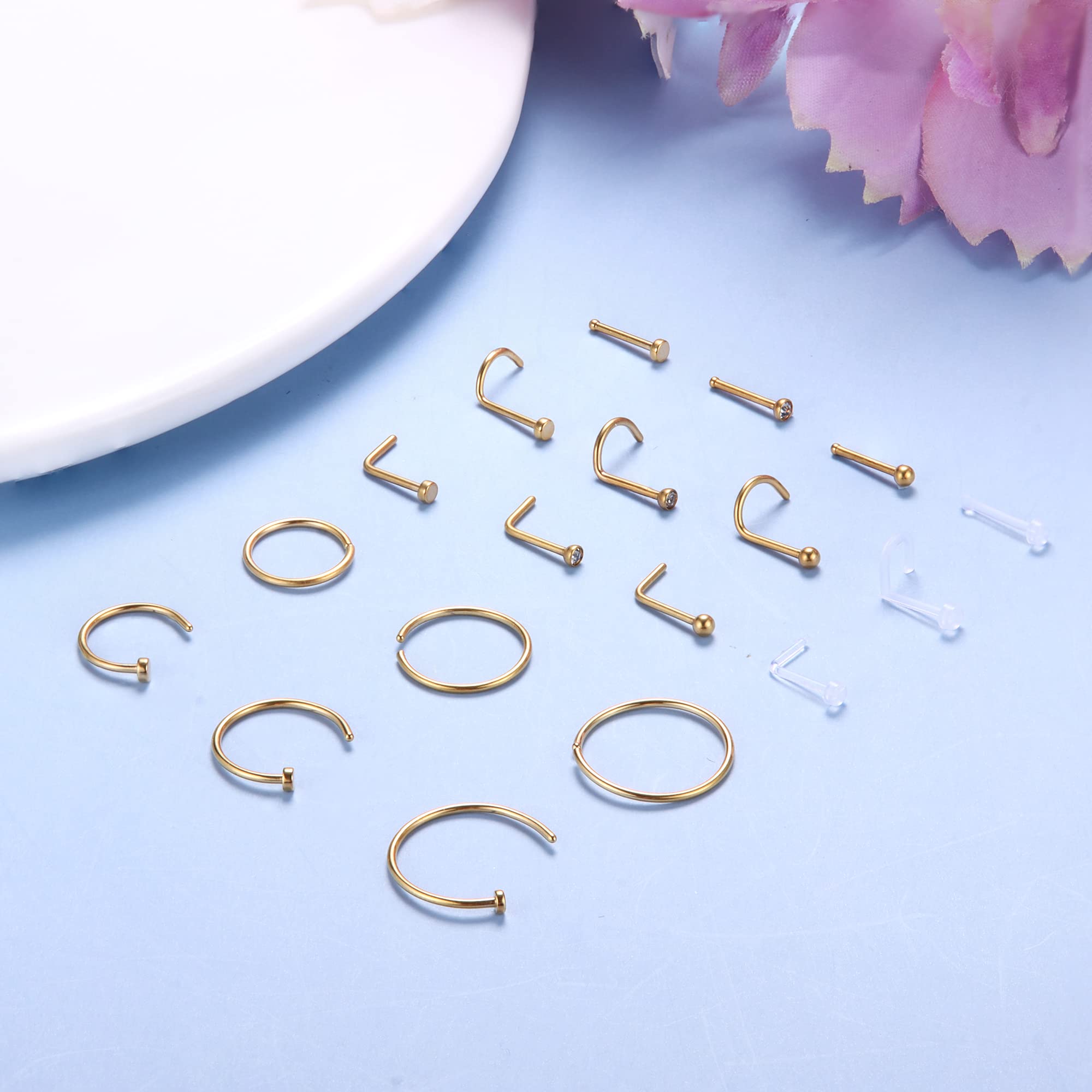 Anel de nariz hipoalergênico p - Body Jewelry For Sensitive Skin avaliação e preço