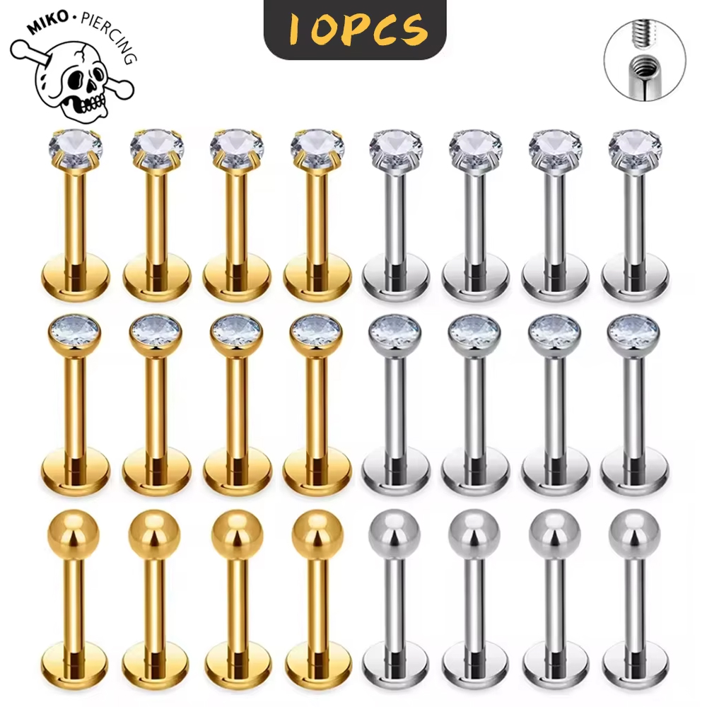 10 Peças de Joias Labret de Ti - Belly Bar Titanium avaliação e preço