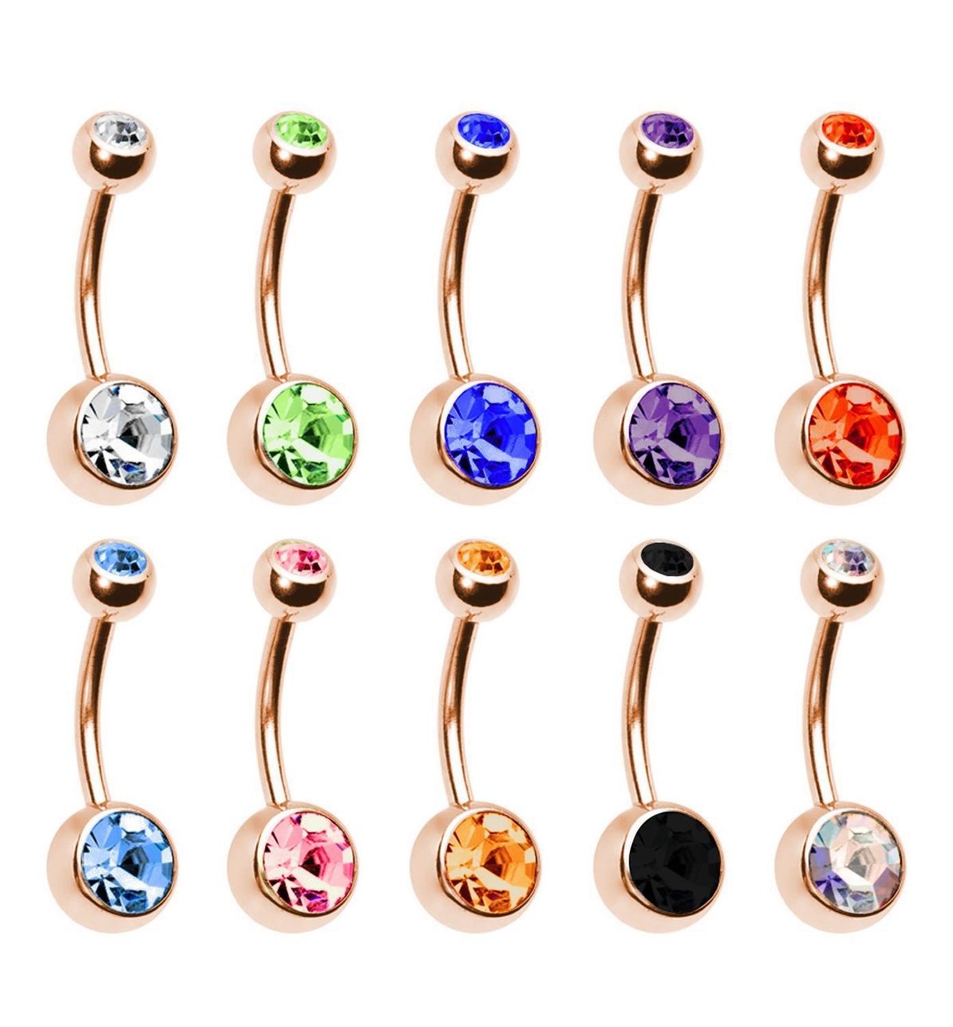 5/10/20 peças zircão 14g pierc - Belly Bar Titanium avaliação e preço