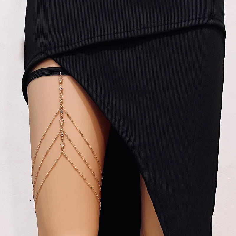 Moda verão boêmio coxa corrent - Body Jewelry Leg Chain avaliação e preço