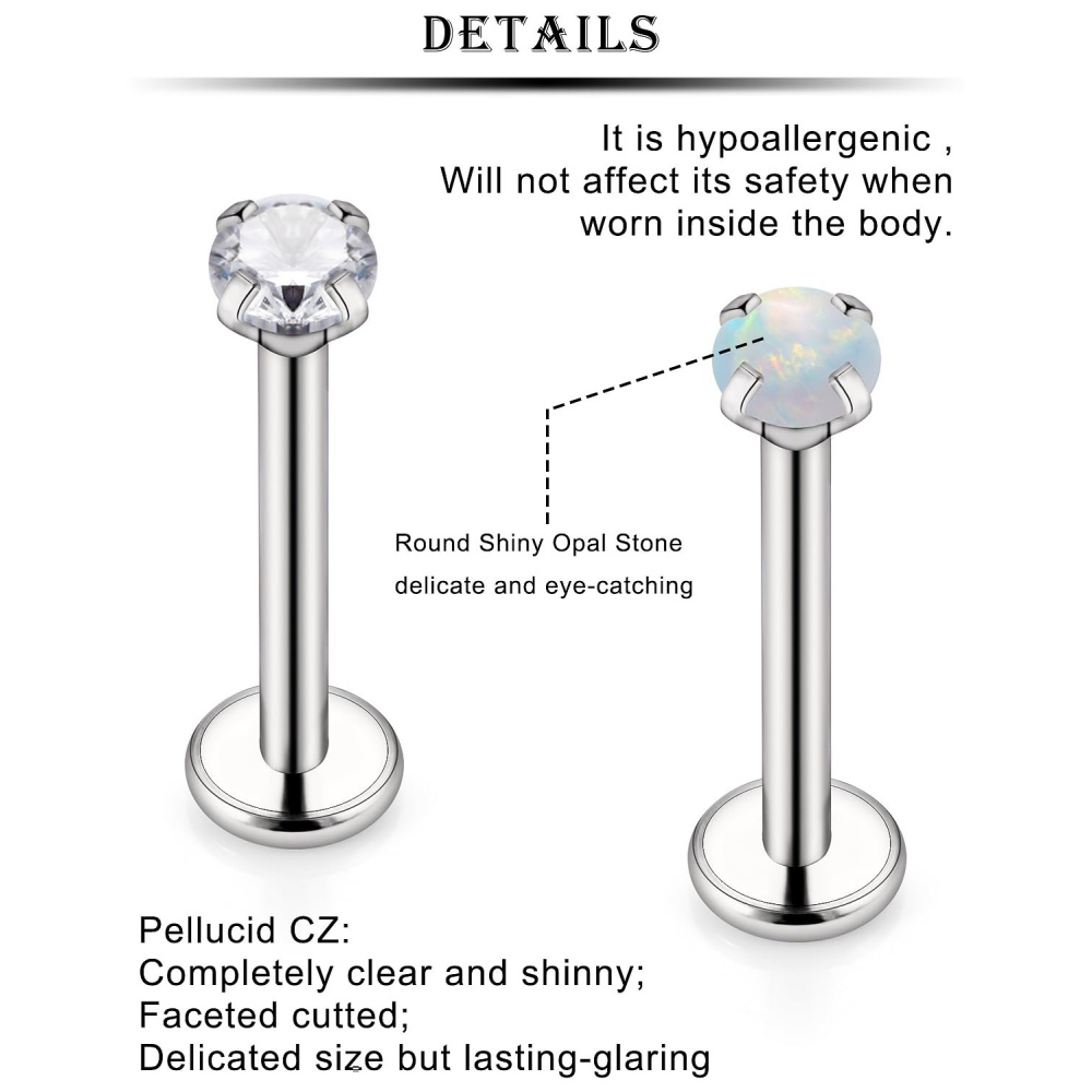 Anéis de nariz de aço inoxidáv - Body Jewelry For Sensitive Skin avaliação e preço