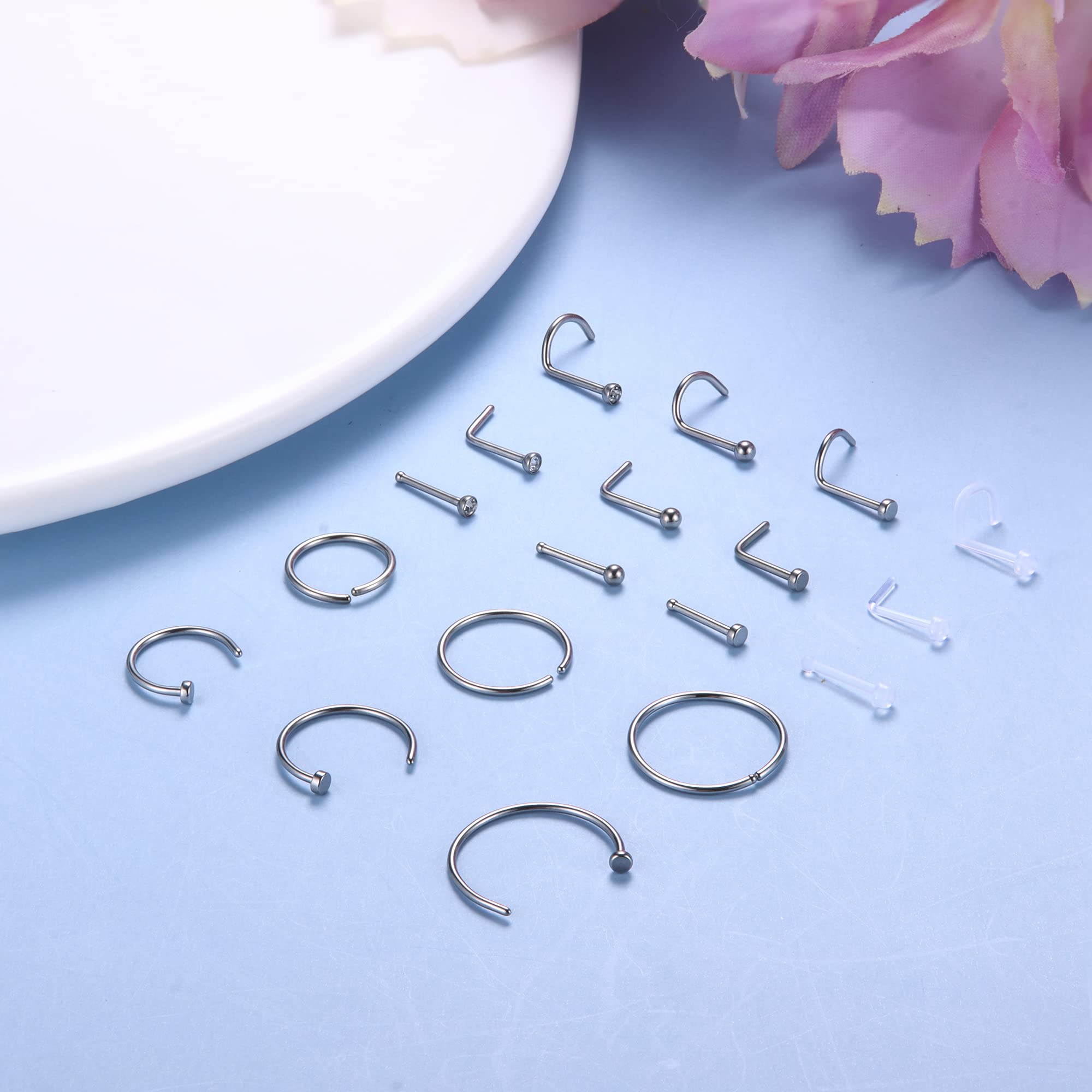 Anel de nariz hipoalergênico,  - Body Jewelry For Sensitive Skin avaliação e preço
