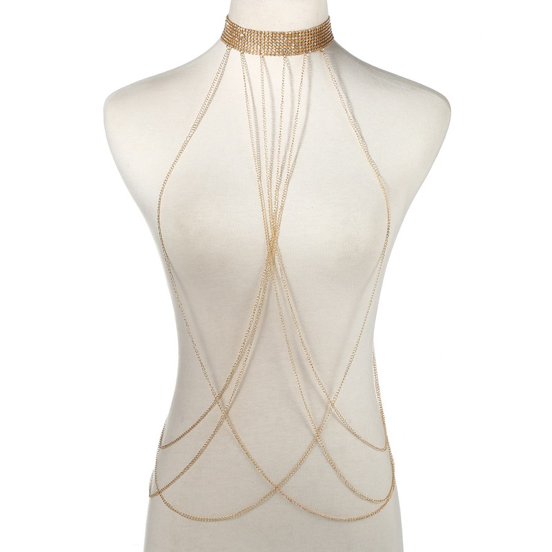 Corrente de corpo cor dourada  - Body Jewelry Top avaliação e preço