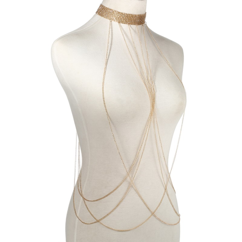 Corrente de corpo cor dourada  - Body Jewelry Top avaliação e preço