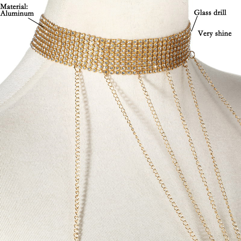 Corrente de corpo cor dourada  - Body Jewelry Top avaliação e preço