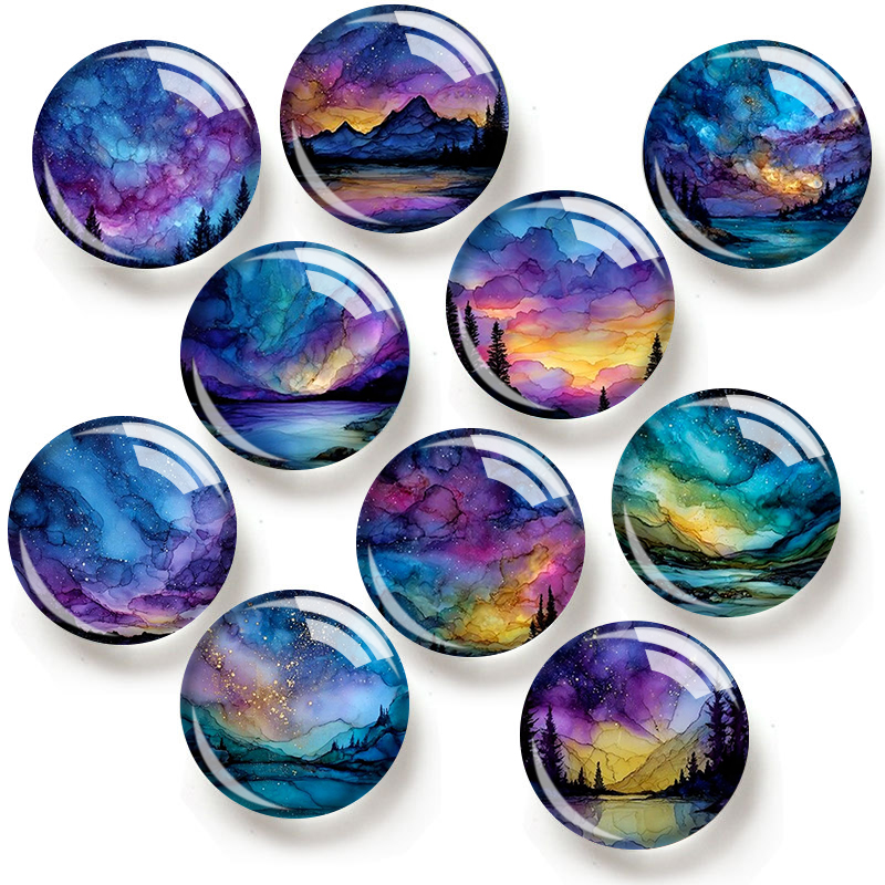Cabochões de vidro com padrão  - Body Jewelry Top avaliação e preço
