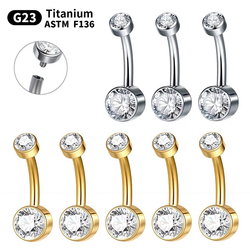 Anel de umbigo de titânio, 5/1 - Belly Bar Titanium avaliação e preço