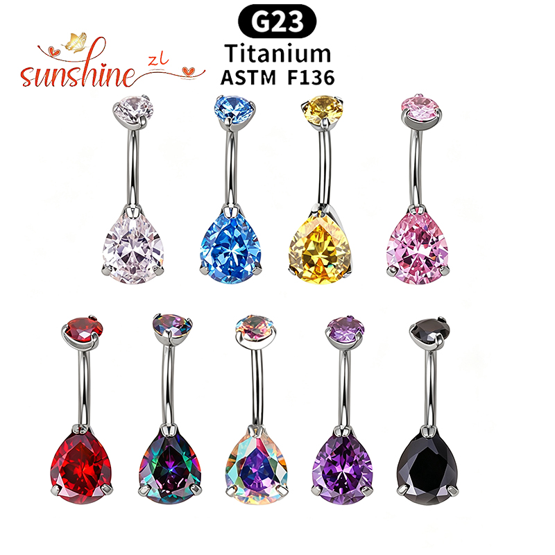 1PC Piercing de Titânio G23 co - Belly Bar Titanium avaliação e preço