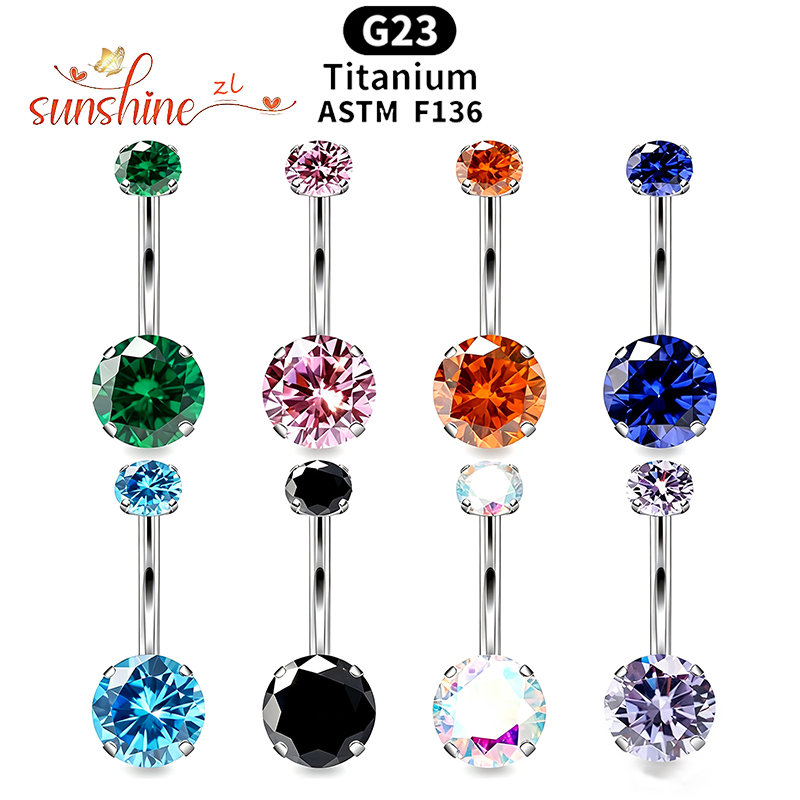 1PC Piercing de Titânio G23 co - Belly Bar Titanium avaliação e preço