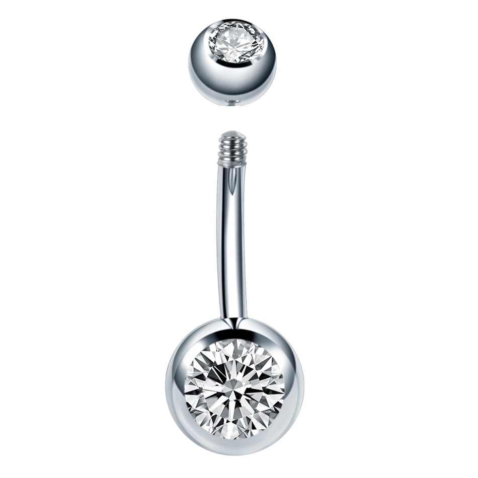 10 pçs/lote g23 titânio umbigo - Belly Bar Titanium avaliação e preço