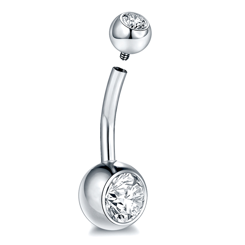 10 pçs/lote g23 titânio umbigo - Belly Bar Titanium avaliação e preço