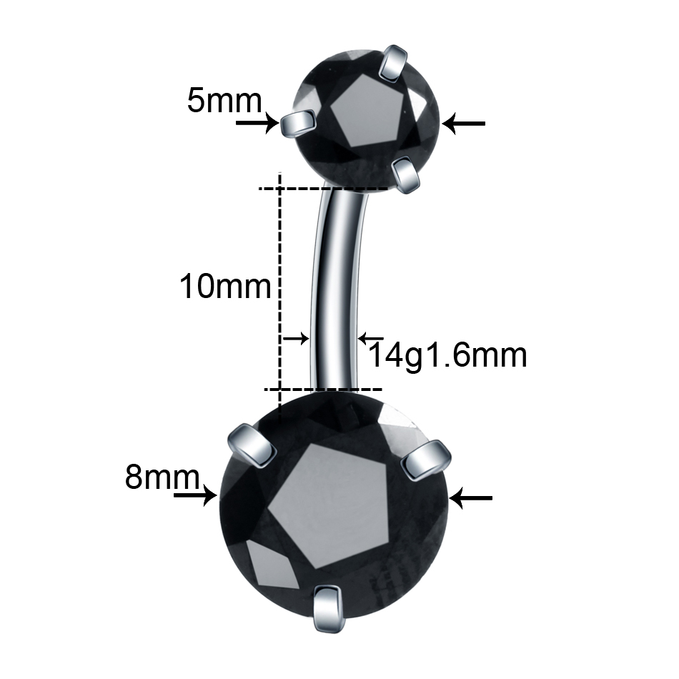10PC Piercing Umbigo Brincos D - Belly Bar Titanium avaliação e preço