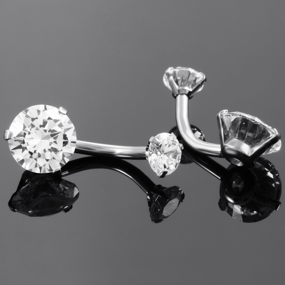 10PC Piercing Umbigo Brincos D - Belly Bar Titanium avaliação e preço