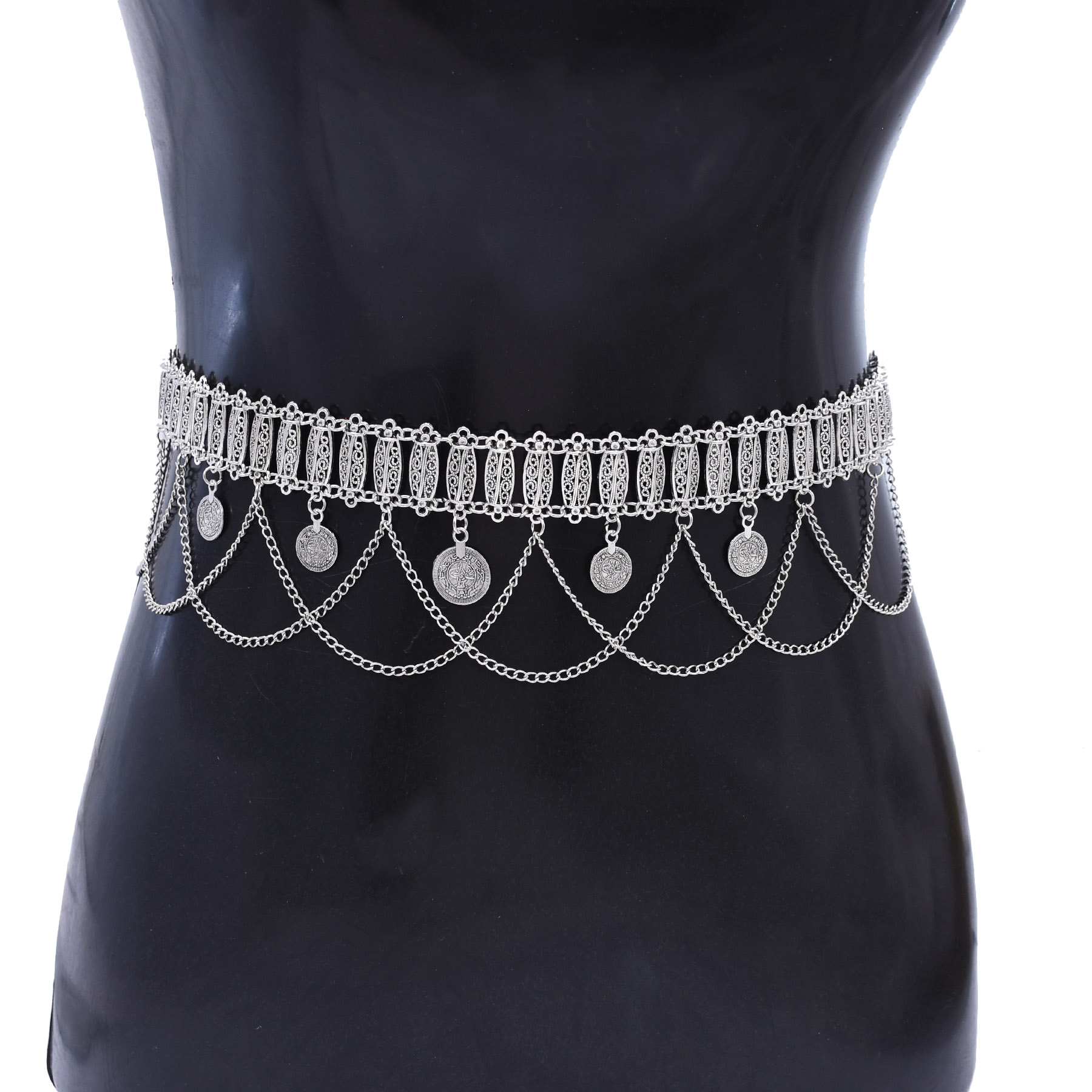 Nicho design retro prata escul - Body Chain Jewelry avaliação e preço