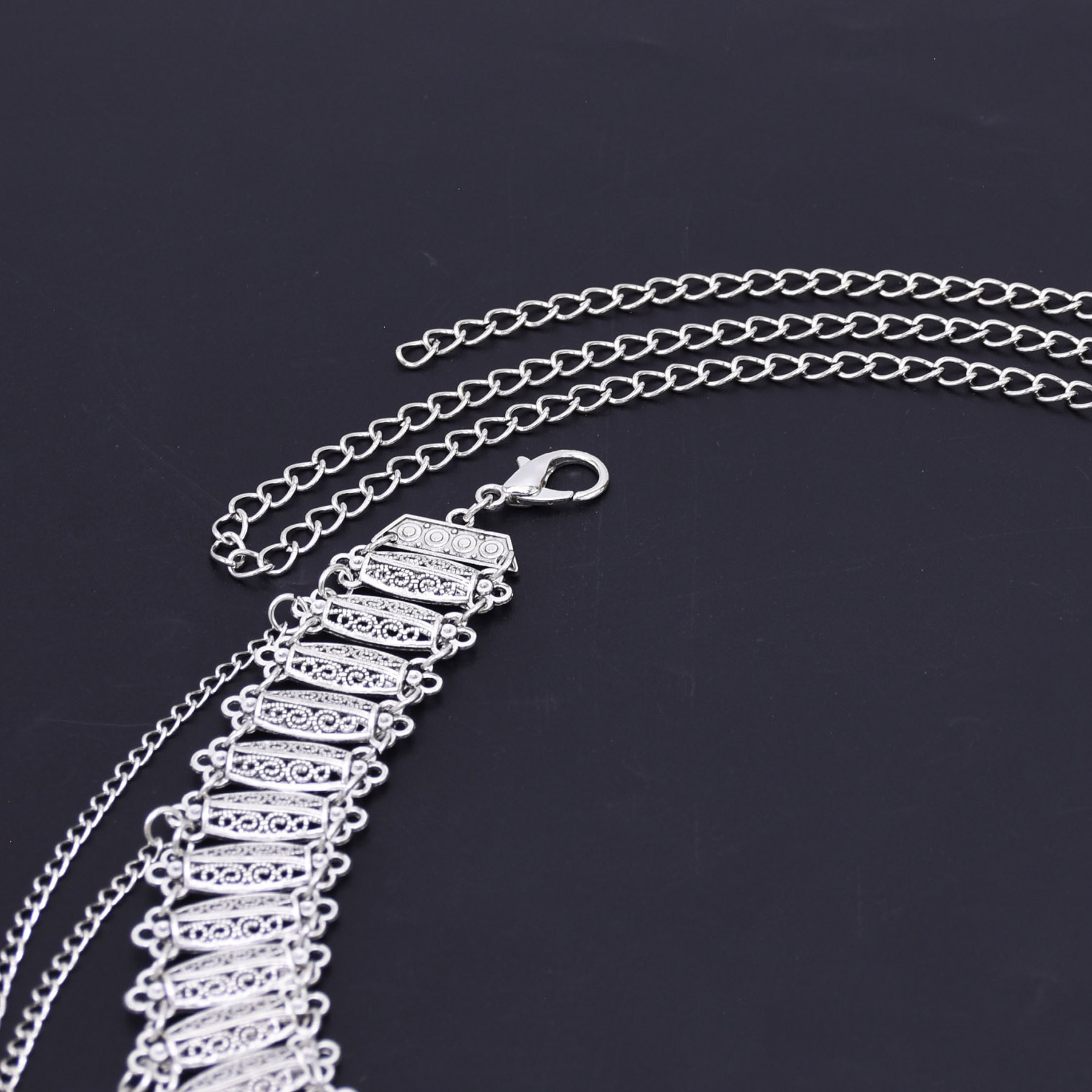 Nicho design retro prata escul - Body Chain Jewelry avaliação e preço