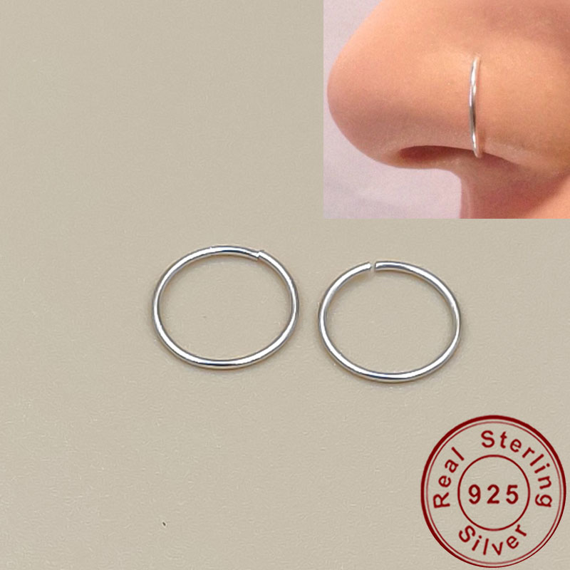 925 anel de prata anel de lábi - Body Jewelry Lip Ring avaliação e preço