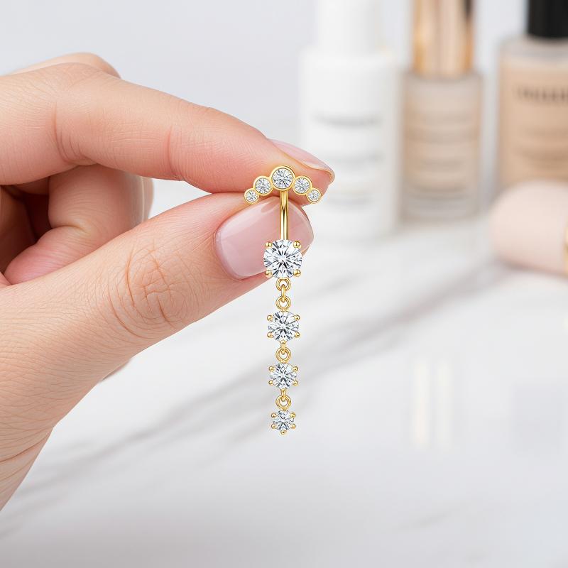5 Peças de Piercings de Umbigo - Body Jewelry For Sensitive Skin avaliação e preço
