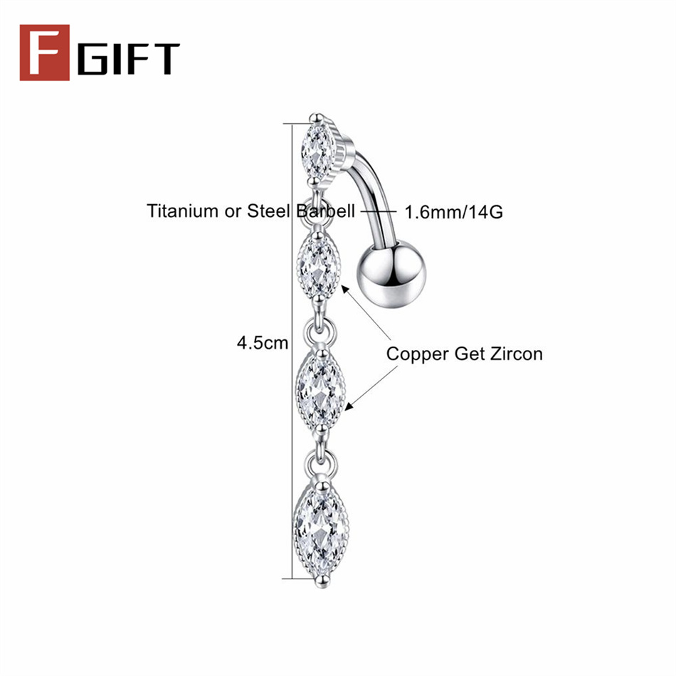 Anéis de umbigo com barra inve - Belly Bar Titanium avaliação e preço