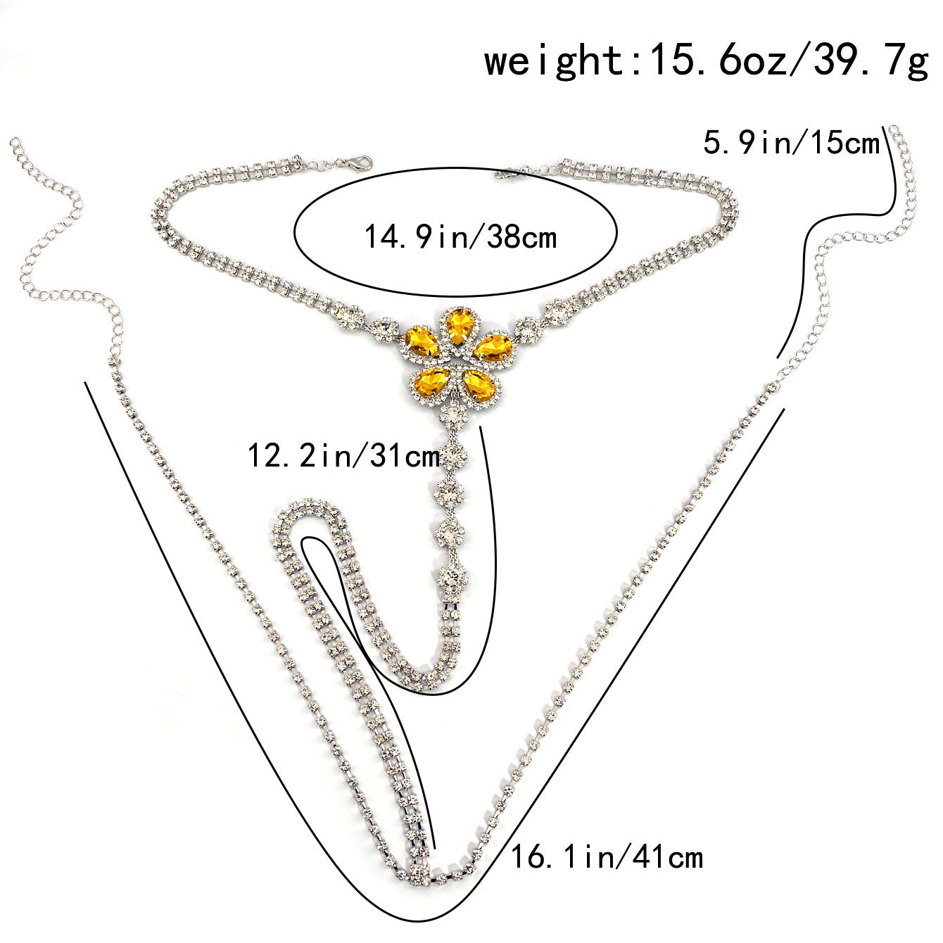 1pc em forma de flor sexy stra - Body Chain Jewelry avaliação e preço