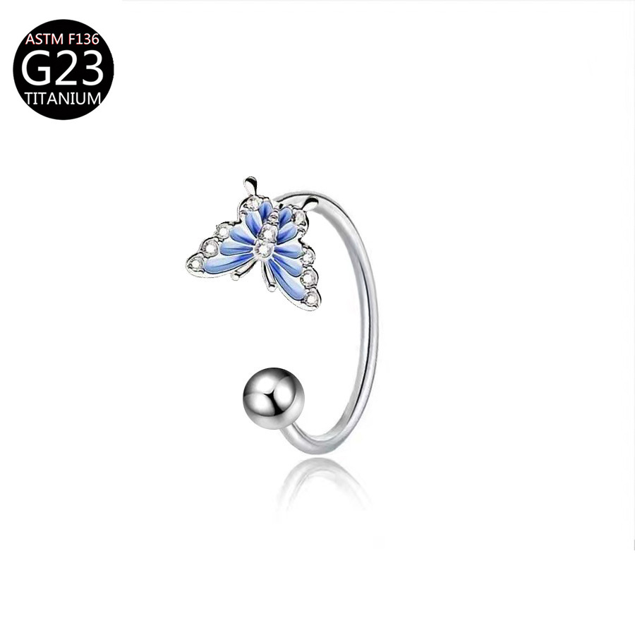 Anel de Lábio Borboleta em Tit - Body Jewelry Lip Ring avaliação e preço