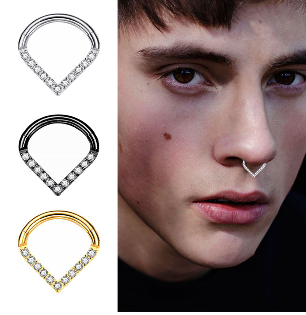 Anel de segmento de gota de lá - Body Jewelry Lip Ring avaliação e preço
