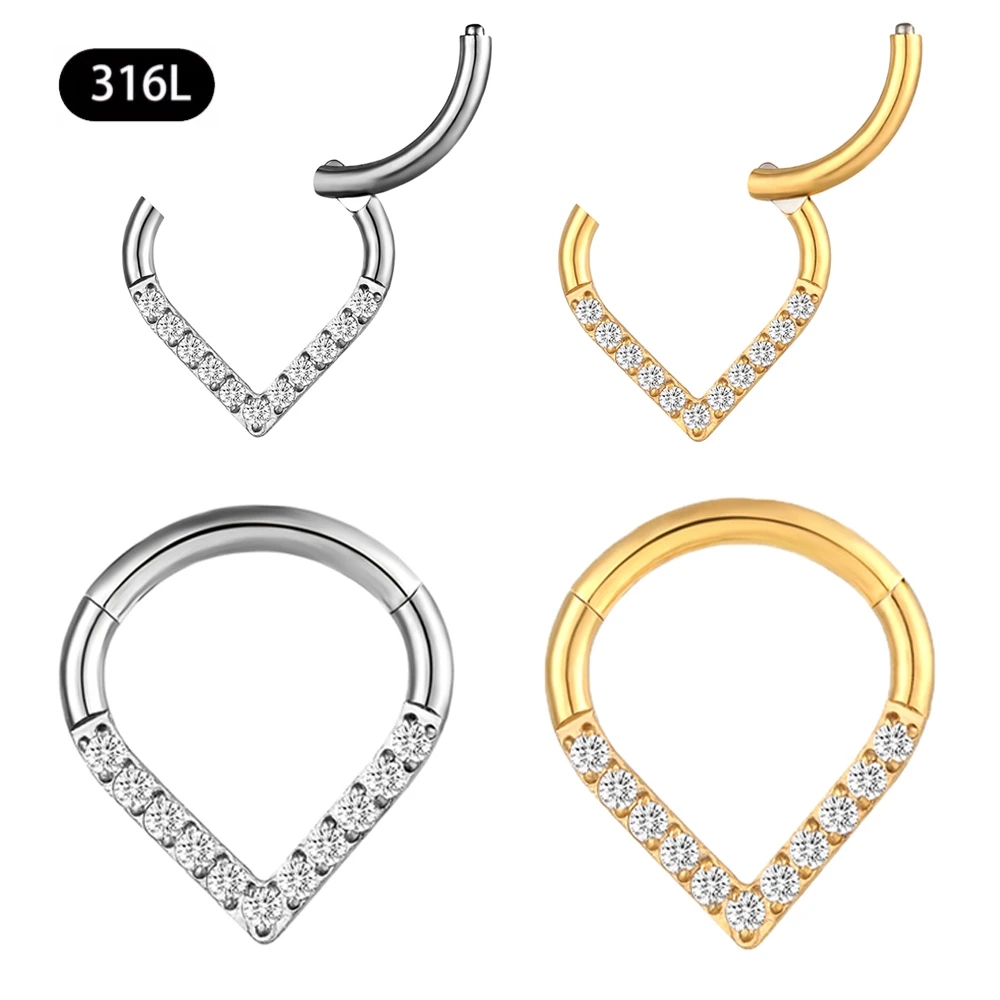 Anel de segmento de gota de lá - Body Jewelry Lip Ring avaliação e preço