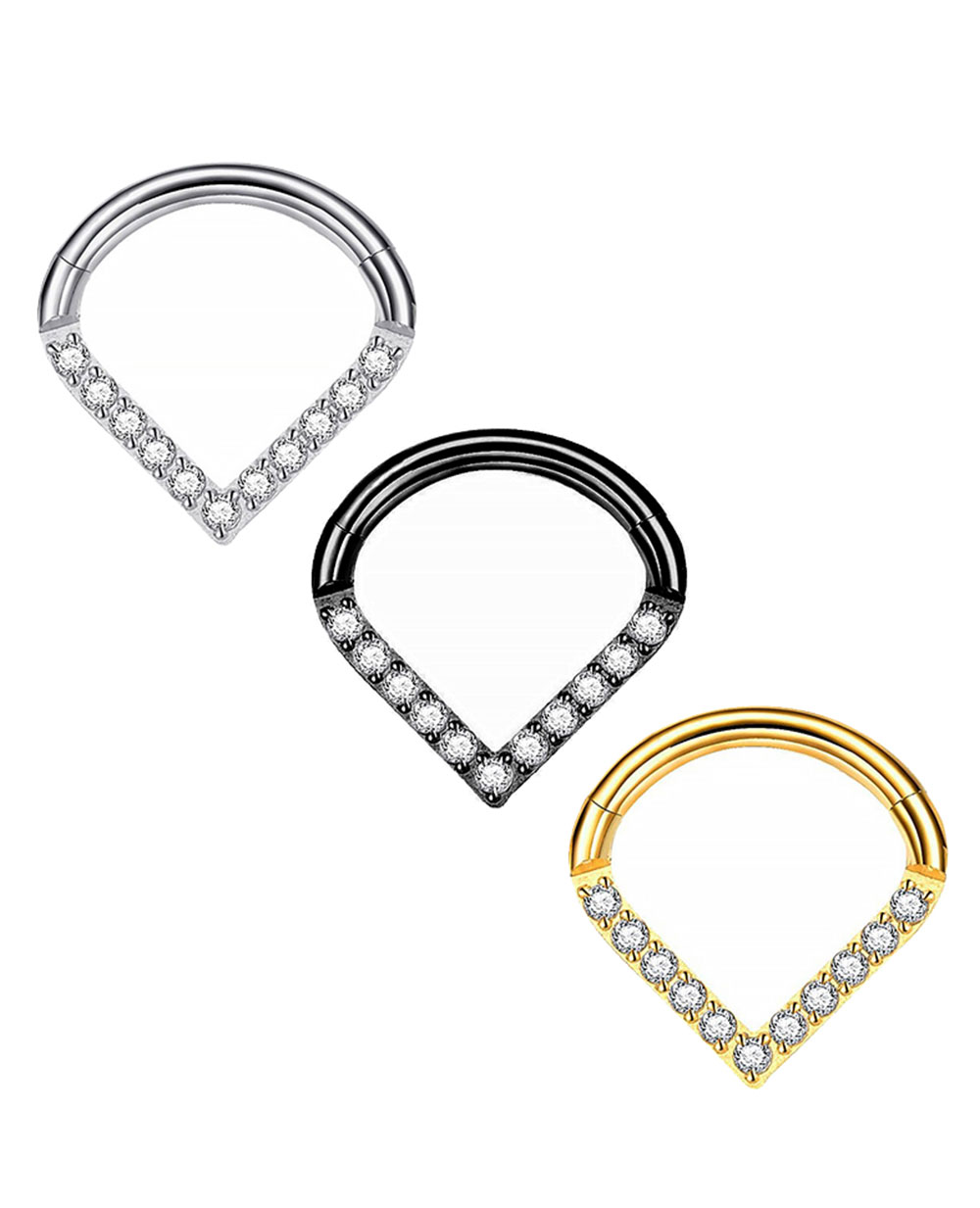 Anel de segmento de gota de lá - Body Jewelry Lip Ring avaliação e preço