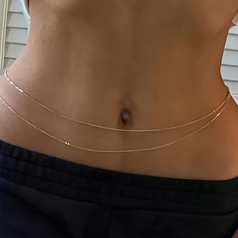 Cinto de cintura de metal dour - Body Chain Jewelry avaliação e preço