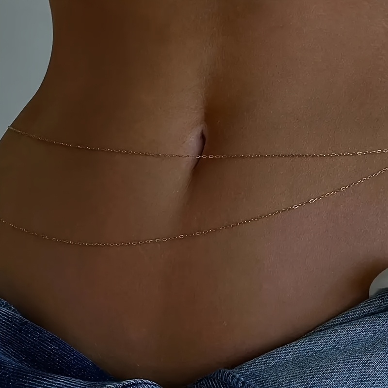 Cinto de cintura de metal dour - Body Chain Jewelry avaliação e preço
