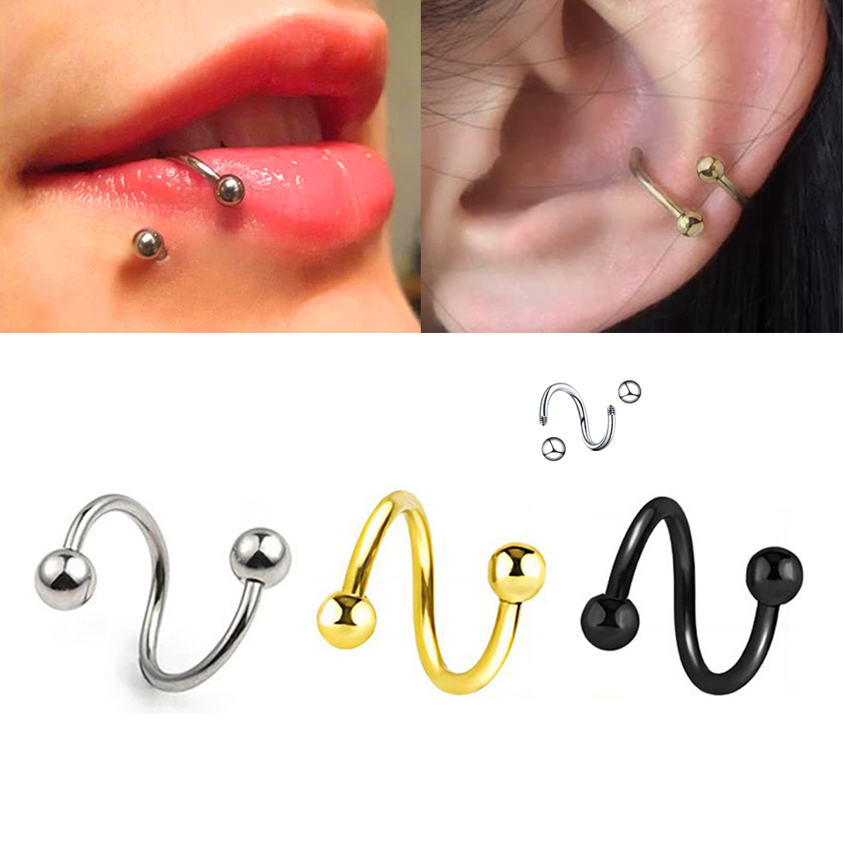 Brincos espirais femininos pie - Body Jewelry Nose avaliação e preço