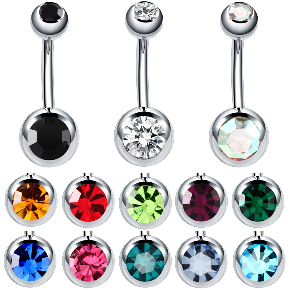 10 pçs/lote piercings de umbig - Belly Bar Titanium avaliação e preço