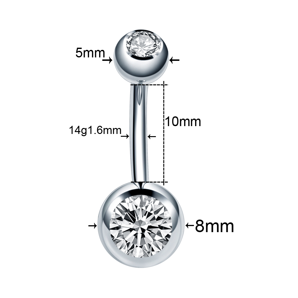 10 pçs/lote piercings de umbig - Belly Bar Titanium avaliação e preço