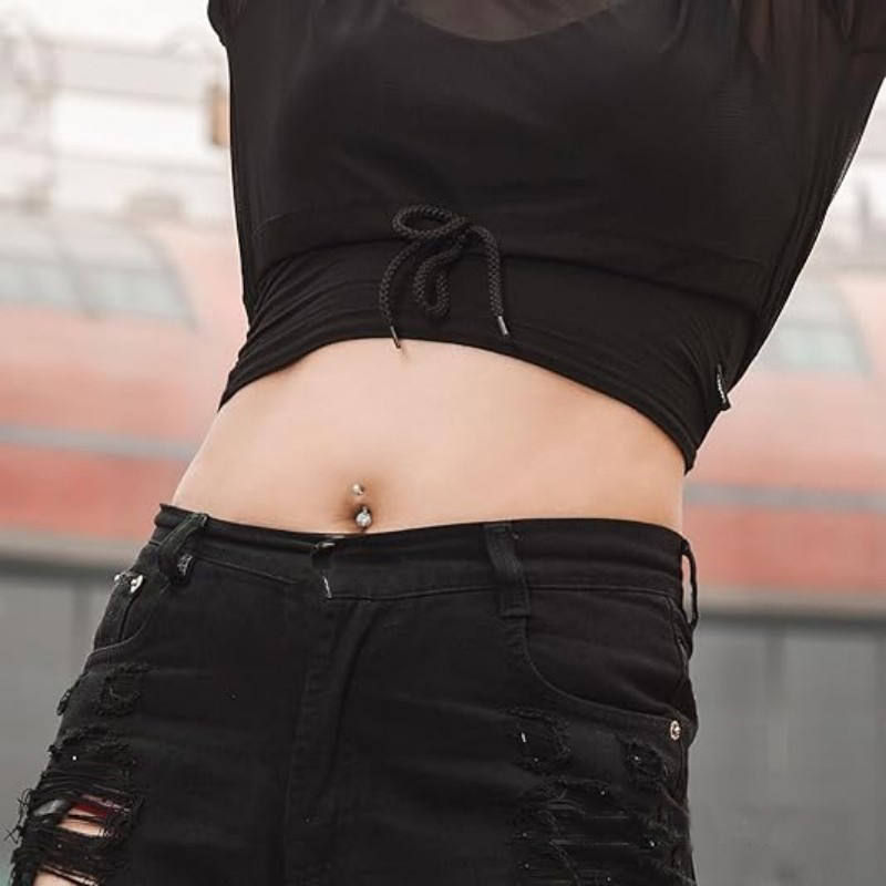 Anéis de botão de barriga de t - Belly Bar Titanium avaliação e preço