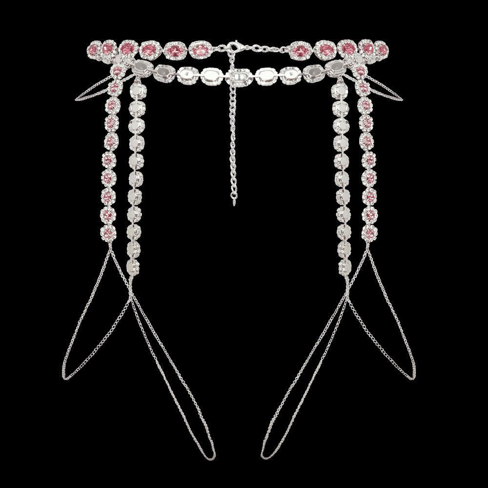 Stonefans-Jóias Rosa Redonda C - Body Jewelry Leg Chain avaliação e preço