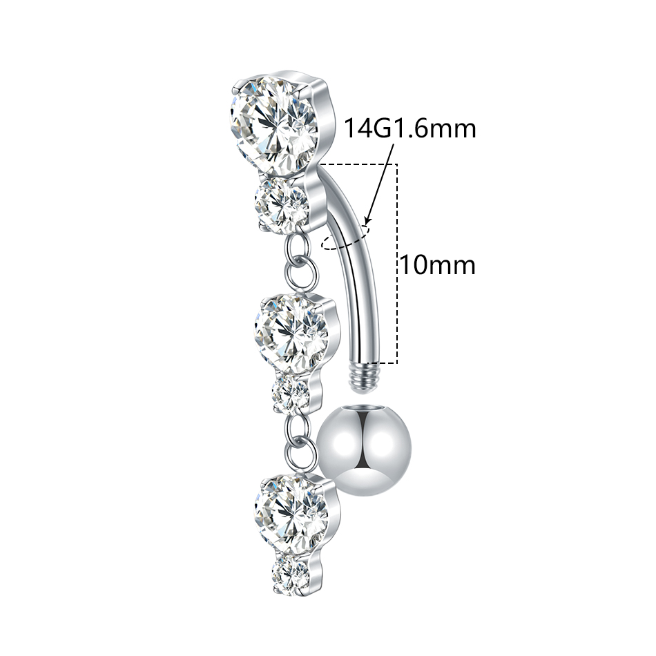 1/5 pçs barra invertida de tit - Belly Bar Titanium avaliação e preço
