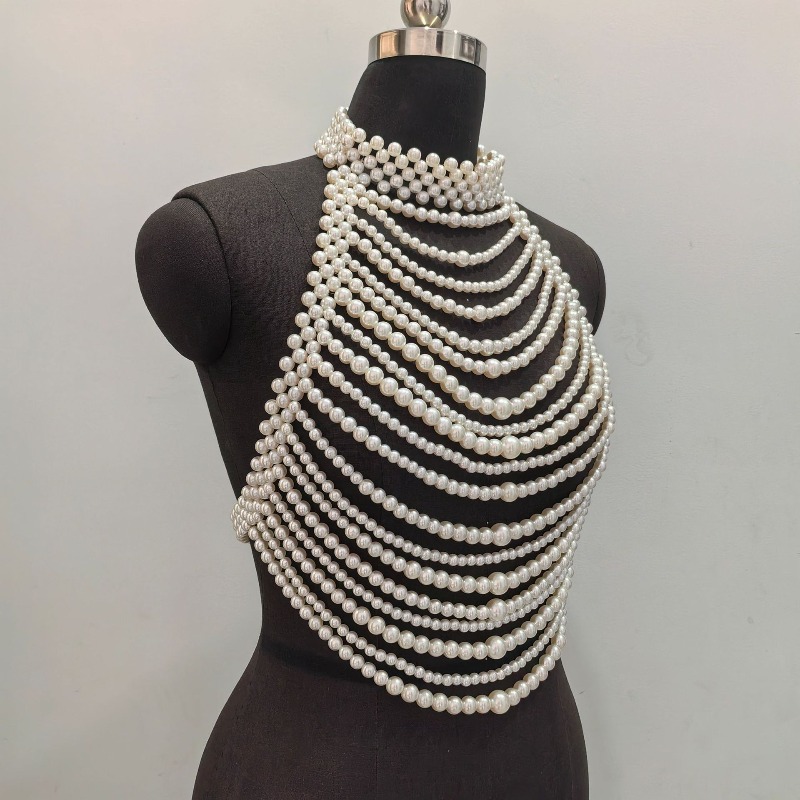 Corrente de peito com contas e - Body Jewelry Chest avaliação e preço
