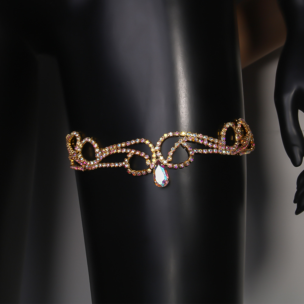 Pulseira colorida com strass,  - Body Jewelry Leg Chain avaliação e preço