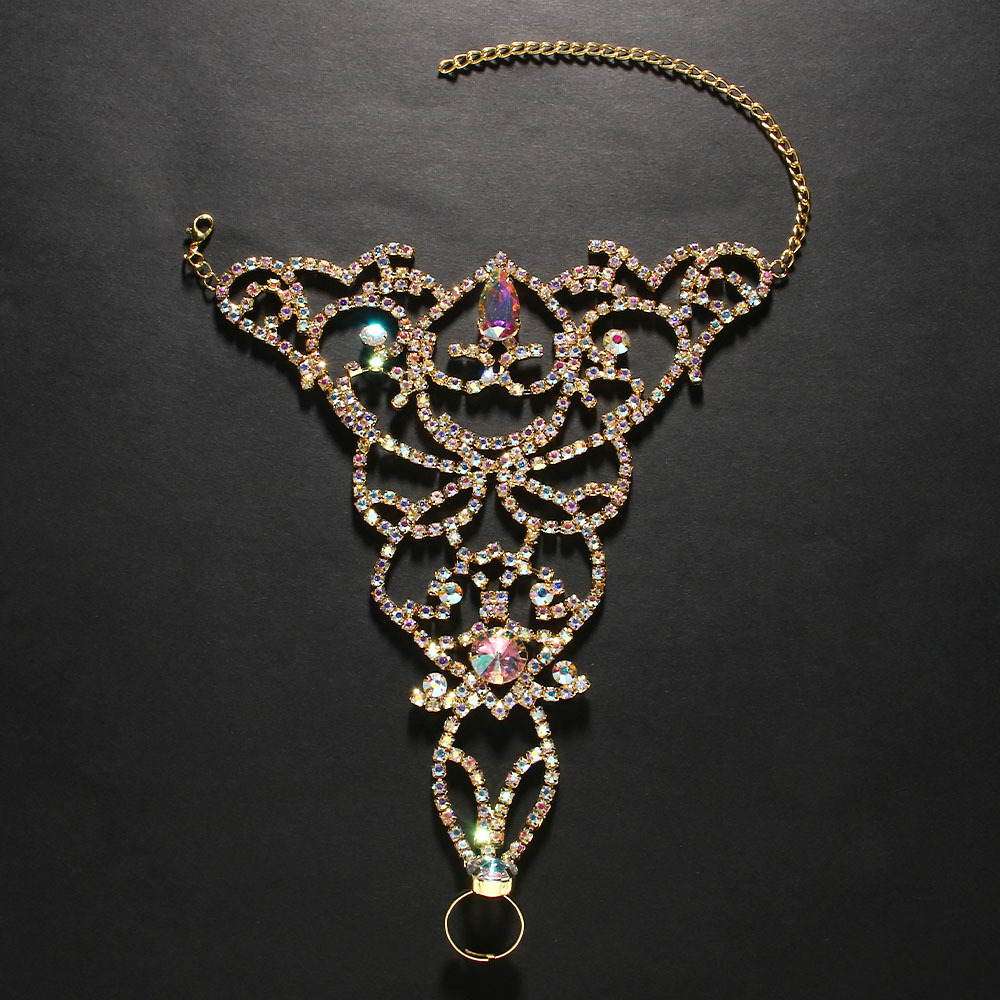Pulseira colorida com strass,  - Body Jewelry Leg Chain avaliação e preço