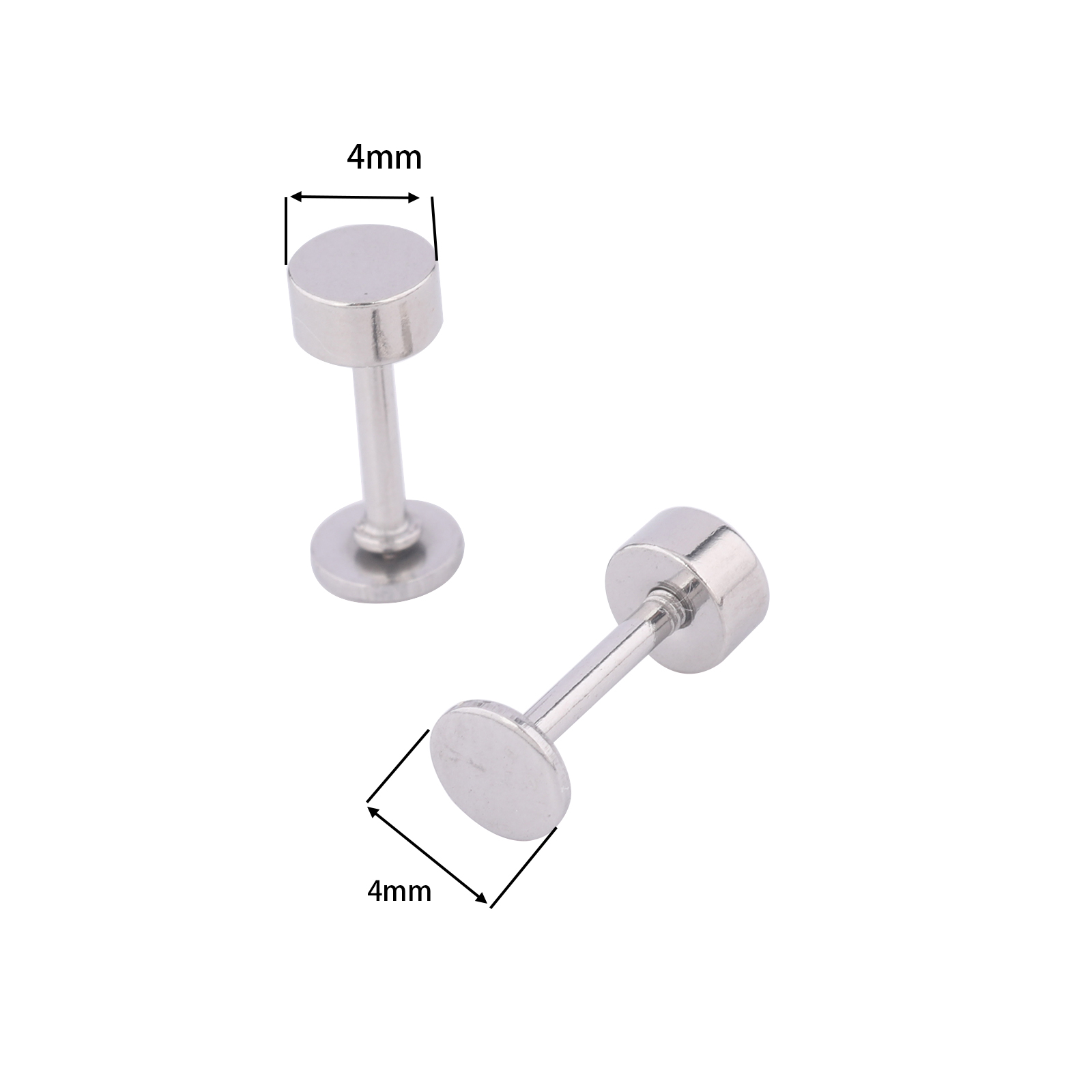 20 peças de aço inoxidável 4mm - Body Jewelry Top avaliação e preço